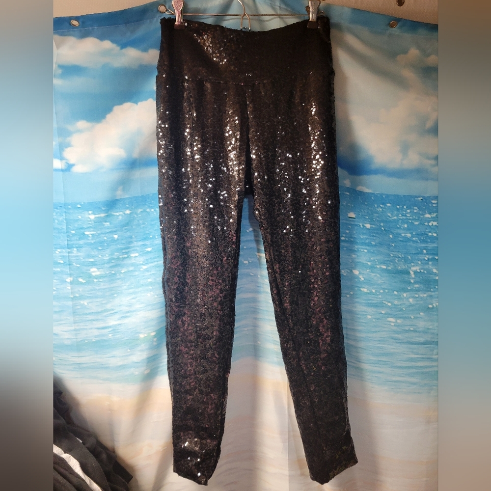 TIPSY ELVES NWOT BLACK SEQUIN LEGGINGS WOMENS SIZEs‎ Multiple
